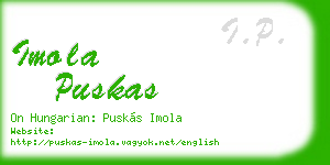 imola puskas business card
