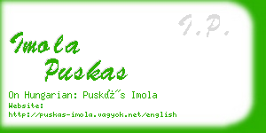 imola puskas business card